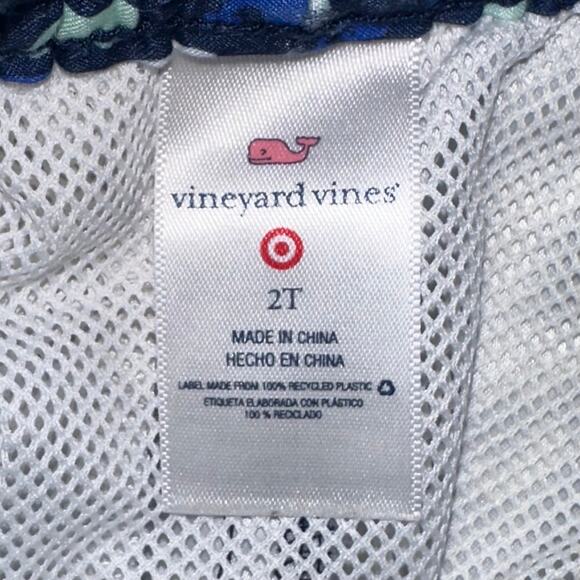 Vineyard Vines Target Boys Blue Whale Print Swim Trunks Size 2T - Picture 2 of 11